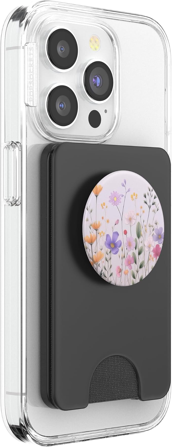 Cute Floral Pattern Flowers Bouquet Wildflowers Pastel Pink PopSockets Adhesive PopGrip