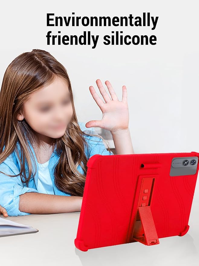 for TABWEE T60 Pro (13.4 Inch) Android 16 Tablet Protective case Shockproof Lightweight Silicone Protective Cover with Stand Child-Friendly Protection Easy to Clean Design Black.