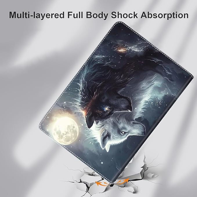 Case for iPad (A16) 11th Generation 11 Inch (2025) iPad 10th Generation 10.9 Inch (2022)，Slim Fit Foldable Standing Cover Case with Auto Sleep/Wake Retro Moth