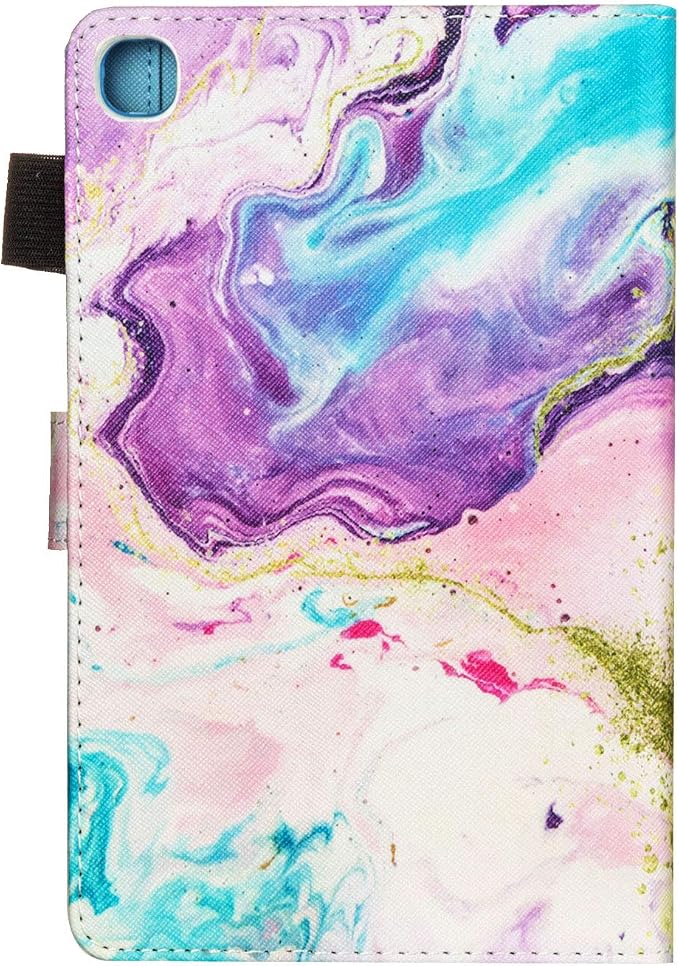 for Galaxy Tab A 8.4 Case 2020 Model (SM-T307/T307U) with Pencil Holder Pockets Multi-Angle Viewing Folio Stand PU Leather Shockproof TPU Cover for Samsung Tab A 8.4 T307 Black Rose Flower