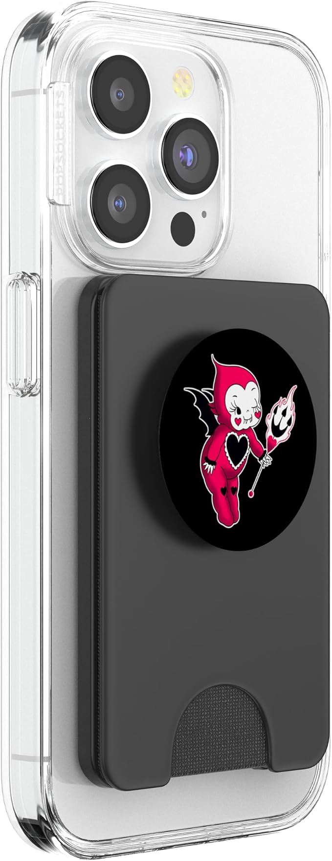 Kewpie Baby Devil Pitchfork Spooky Traditional Tattoo Flash PopSockets PopGrip for MagSafe