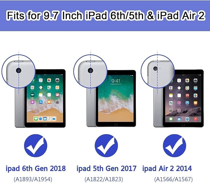 Case for iPad (A16) 11th Generation 11 Inch 2025 iPad 10th Generation 10.9 inch 2022 Auto Wake/Sleep Multi-Angle Flip PU Leather Cover with Pencil Holder Blue