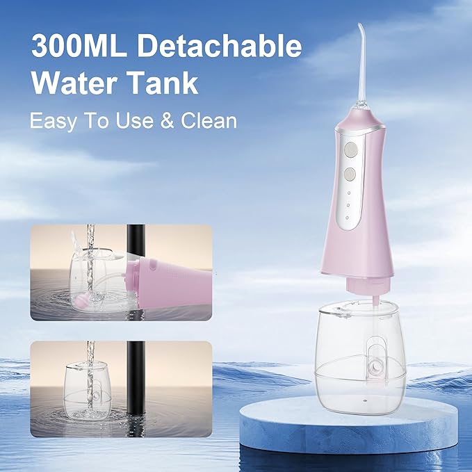 Electric Water Flosser Water Flosser Portable Dental Flosser Oral Cleaning (L10 Pink)