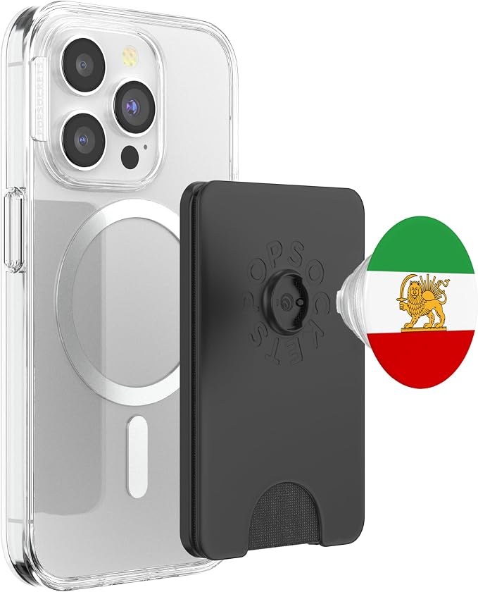 Iran Lion and Sun State Flag 1964-1980 PopSockets PopWallet for MagSafe
