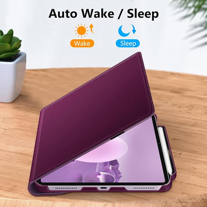 Fintie Rotating Case for iPad Air 13-inch M4/M3/M2 (2026/2025/2024) | 360° Swivel Stand Landscape &amp Portrait Viewing Shockproof Protective Cover Pencil Holder Auto Sleep/Wake Black