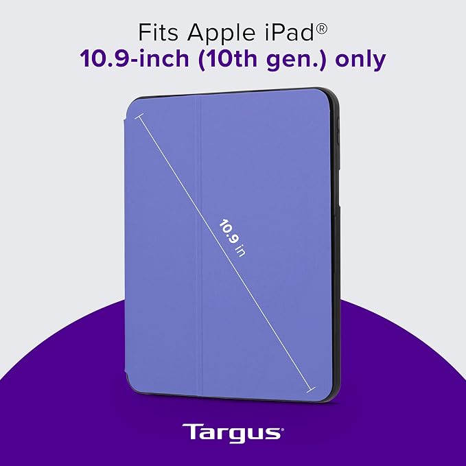 Targus VersaVu iPad 10th Generation Case 2022 iPad 10.9 Inch Case 10 Case 360 Degree Rotating Military Grade Drop Protection Cover for 10.9â€ 10th Gen 2022 Magnetic Close Black (THZ935GL)