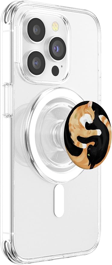 Black and Orange Cats PopSockets PopGrip for MagSafe