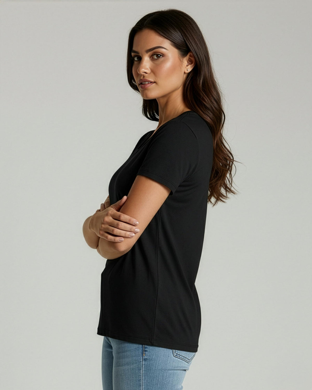 4 Pack Women's Cotton T Shirts Short Sleeve Scoop Neck Basic Casual Tops