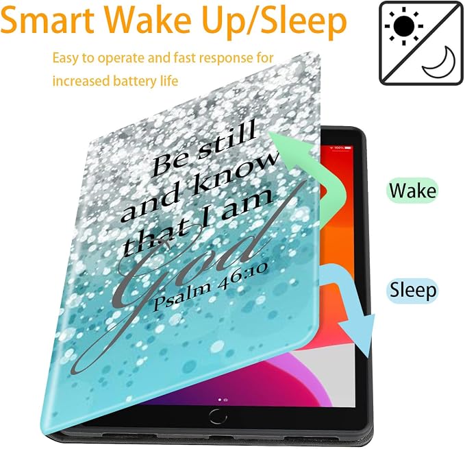 Case for iPad 10.2-inch (2021/2020/2019)/ iPad Air 10.5 2019 / iPad Pro 10.5 Multi-Angle Bracket with Automatic Sleep/Wake Protection Case - Babe We Got This