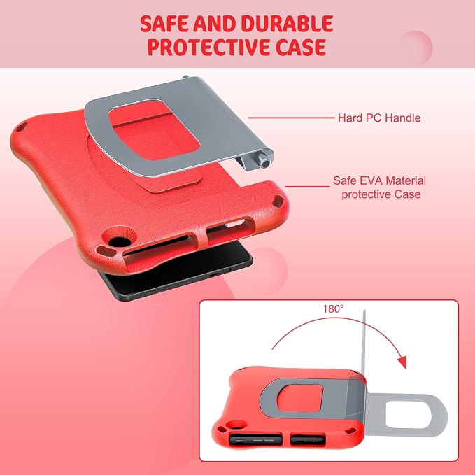 Tablet 8 Case for Kids for 2020/2022 Ubearkk Anti Slip Shockproof Cover Not for iPad Samsung Lenovo Tab red