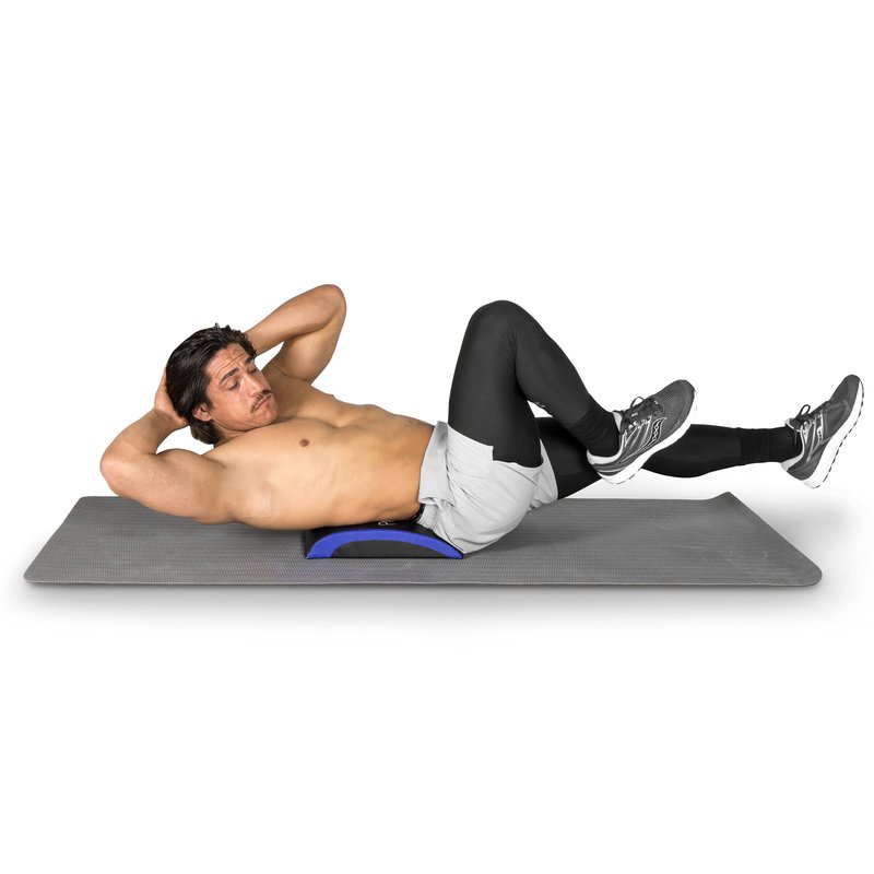 ProsourceFit Abdominal AB Mat 15" x 12" High Density Core Trainer, Black/Blue
