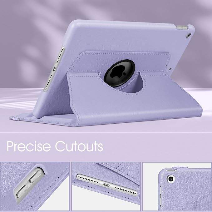 Fintie 360° Rotating Case for iPad 9th / 8th / 7th Generation 10.2 Inch | Swivel Stand Portrait &amp Landscape Viewing Shockproof Cover with Pencil Holder Auto Wake/Sleep Aqua Wave