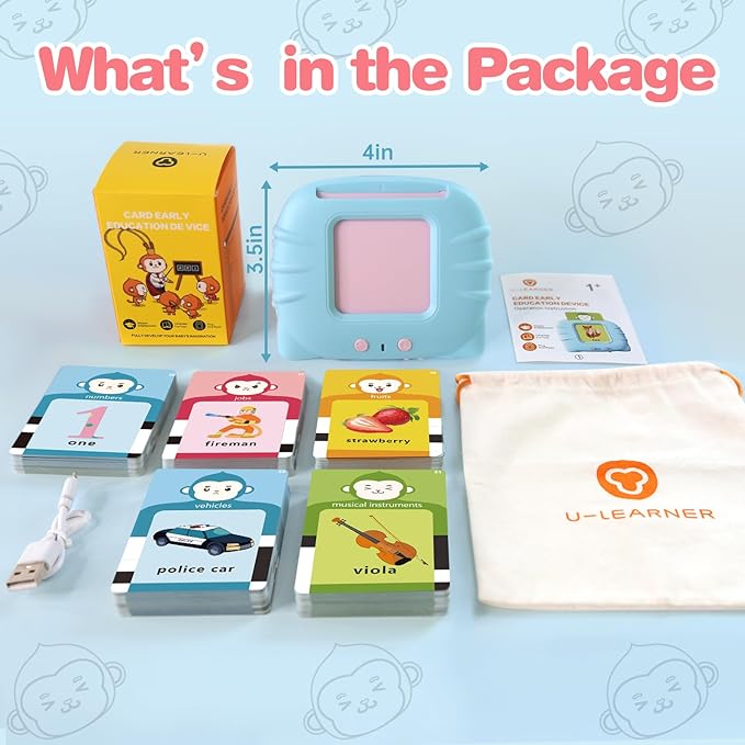 296 Sight Words Talking Flash Cards for Toddlers 1 2 3 4 5 Year Old, Pocket Speech, Sensory Speech Therapy Toys, Educational Learning Toys for Montessori and Autism Children, Gifts for Boys