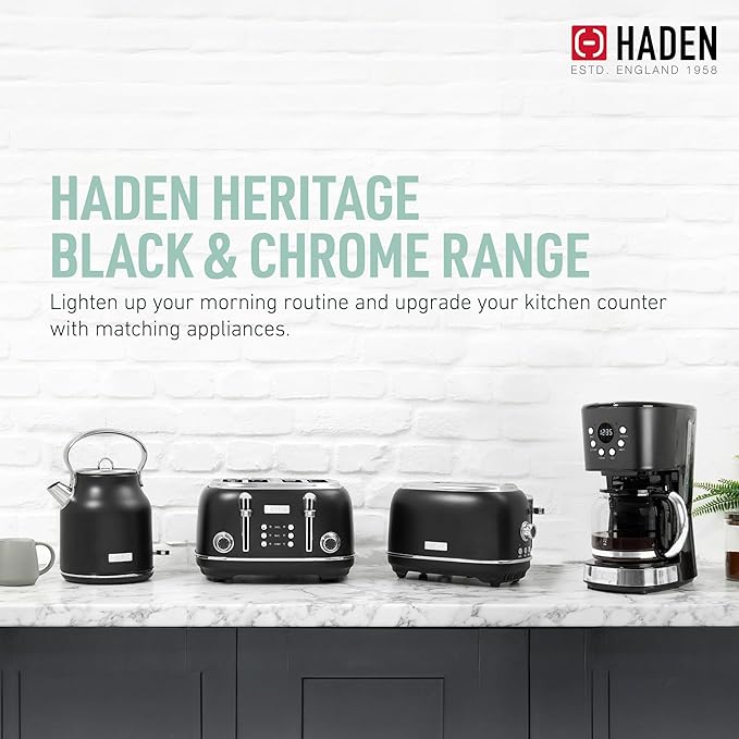 Haden Heritage 4 Slice Wide Slot Stainless Steel Toaster