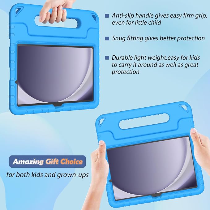 LTROP Shockproof Lightweight Convertible Handle Stand Case for Samsung Galaxy Tab A11 Plus 2025 / A9 Plus 11 Inch 2023 with Built-in Screen Protector Galaxy Tab A11+ / A9+ Case for Kids Black