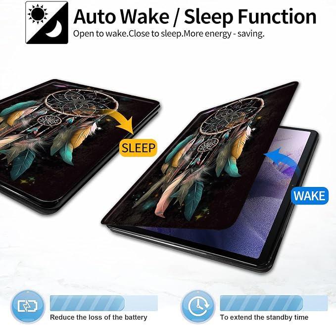 Case for Samsung Galaxy Tab A9 8.7-Inch 2023360 Degree Rotating Multi-Angle Viewing Protective Cover with Auto Sleep/Wake-Blue Butterfly