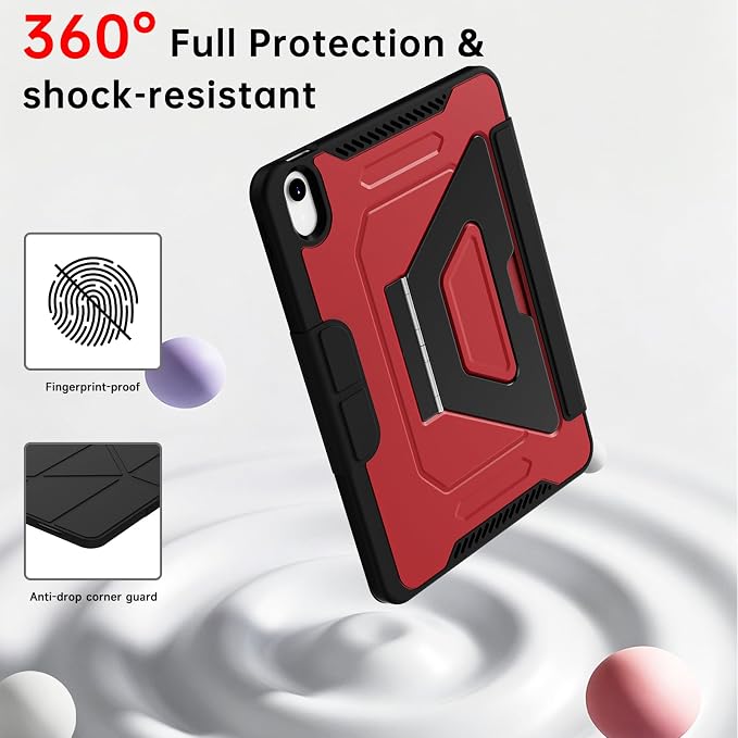 for ipad A16 Caseipad 11th/10th Generation Case 11Inch 2025/10.9 Inch 2022 | with Pencil HolderRemovable Magnetic &amp Trifold Leather Stand CoverMulti-Angle VewingAuto Sleep/Wake (Black)