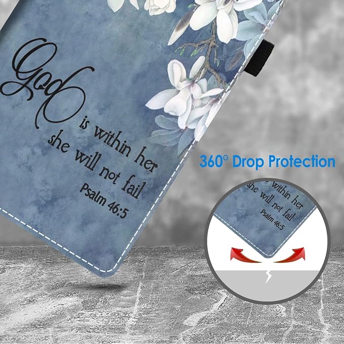 Case for All-New Fire HD 10/Fire HD 10 Plus Tablet 10.1 (11th Gen 2021 Released) - Premium PU Leather Stand Cover with Auto Wake/Sleep - Bible Verse Proverbs 31:25