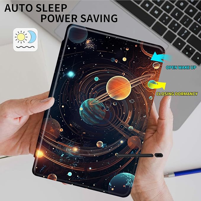 for Samsung Galaxy Tab S6 (10.5 inch) Tablet 2019 release-360 Degree Rotating Stand PU Leather Cover with Auto Wake/Sleep + S Pen HolderArt Butterfly