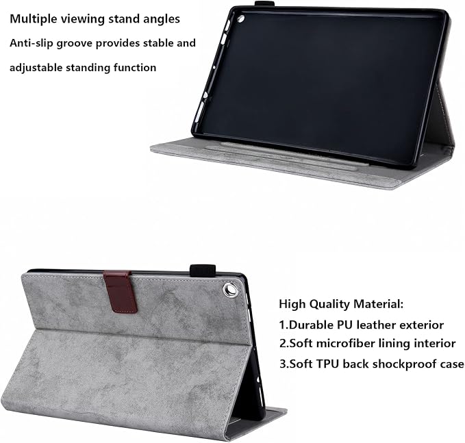 Kindle Fire HD 8 Tablet Case (8th/7th/6th Generation)Smart Stand Synthetic Leather Cover with Auto Wake/Sleep [Card &amp Pencil Holder] for 8 Amazon Fire HD 8 (2018/2017/2016) Blue Sea Beach