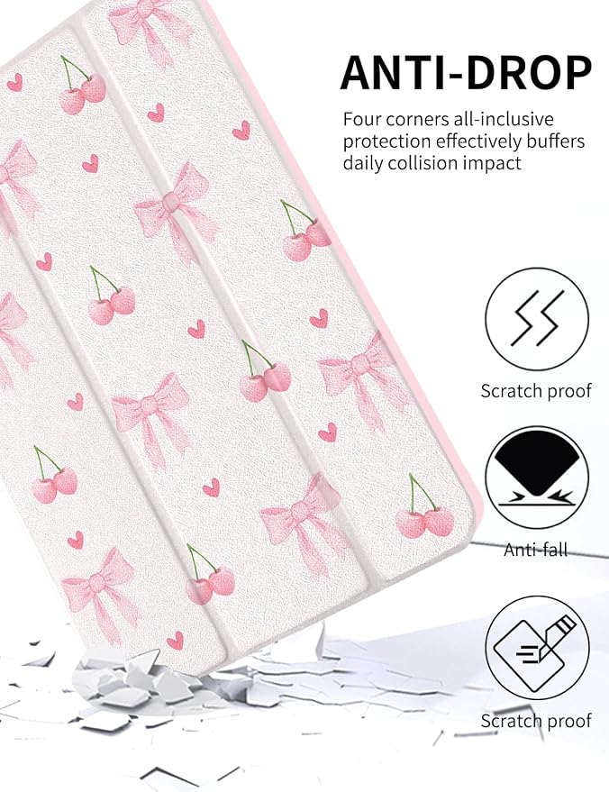Case for iPad 9th/ 8th/ 7th Generation Case 10.2&amp10.5 Inch (2021/2020/2019 Release) Slim Lightweight Soft Trifold Back Cover with Pencil Holder &amp Auto Sleep/Wake CoverBeige Checkered
