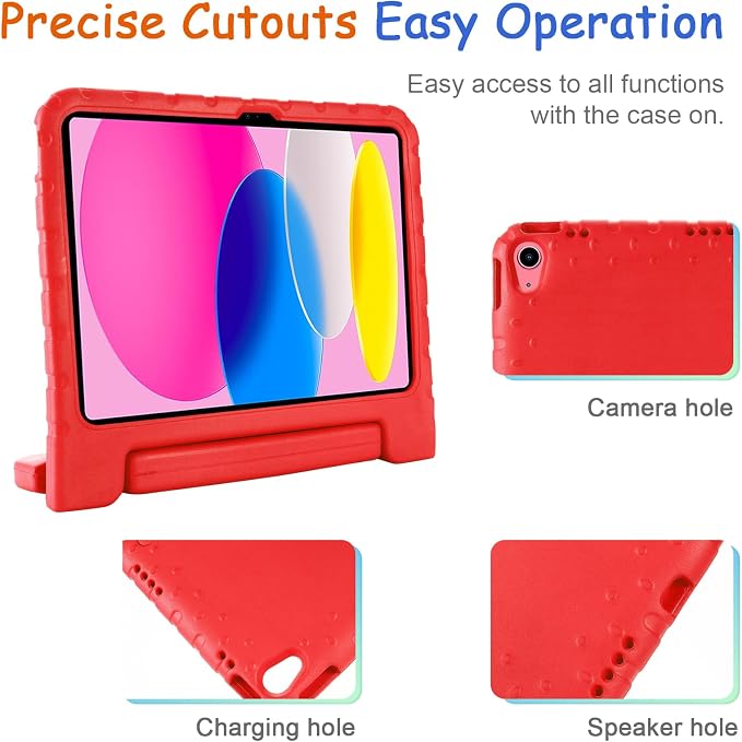 Kids Case for iPad Pro 11 M5/M4 &amp iPad Air 11 (2026/2025/2024) Shockproof Case with Pencil Holder Techcircle Light EVA Foam Handle Stand Bumper Protective Child Friendly Drop Proof Cover Black