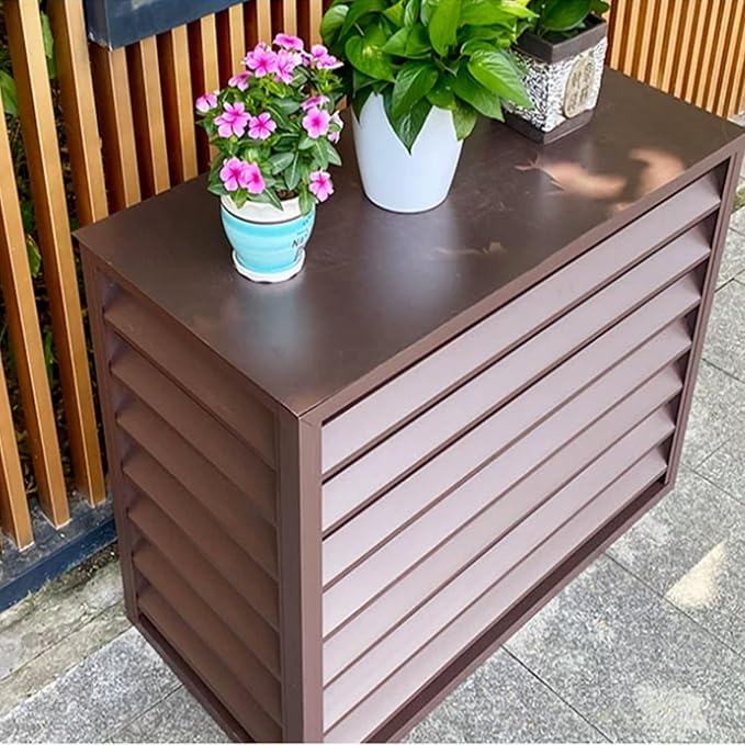 Pool pump covers for outside units, outdoor garbage can enclosures, aluminum