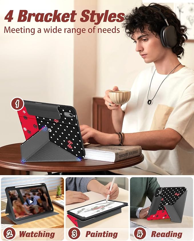 for iPad 9th/8th/7th Generation 10.2 Inch Case with Pen Holder for Boys Girls Women Men Cute Cartoon Anime Cool Funny Protector Stand Tablet Cover for Apple i Pad 7/8/9 Book Cat