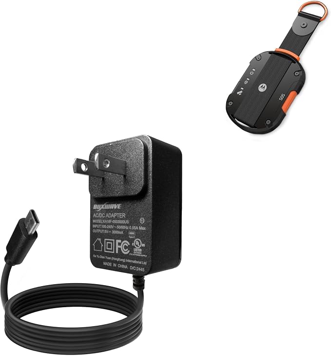 BoxWave Charger Compatible with Motorola Defy Satellite Link - Wall Charger Direct (15W) Rapid Charge Your Device with Built-in 3ft Cable