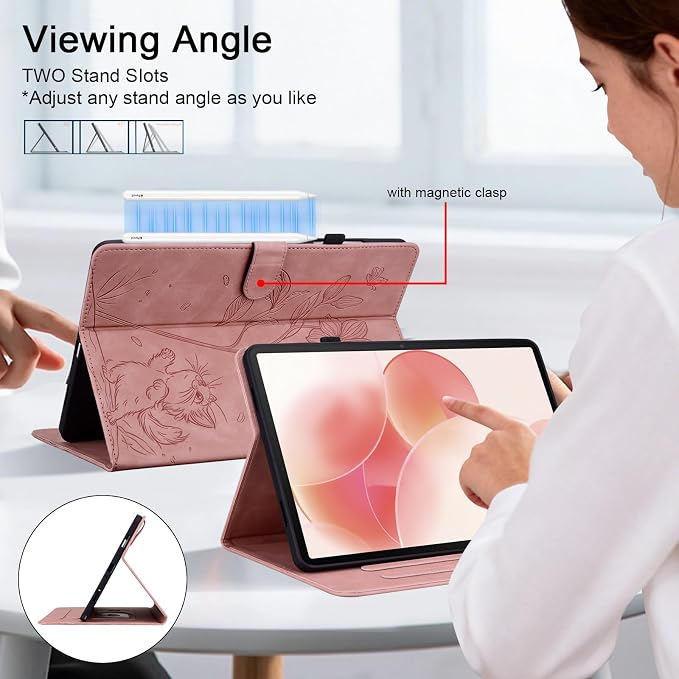 Case for iPad (A16) 11th Generation 11 Inch 2025 iPad 10th Generation 10.9 inch 2022 Auto Wake/Sleep Multi-Angle Flip PU Leather Cover with Pencil Holder Blue