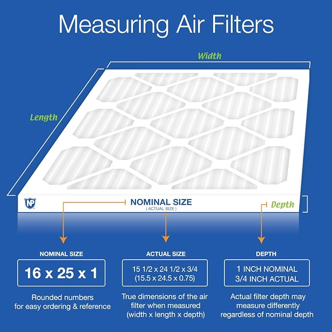 Nordic Pure 16x25x1 Pleated MERV 13 Air Filters 4 Pack