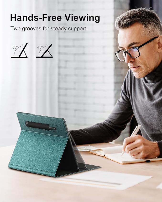 Case for Remarkable 2 Paper Tablet 10.3 2020 Released Fabric Folio Cover with Pen Pocket Stable Stand Design Black &amp Light Cork (Exclusive Templates Provided)