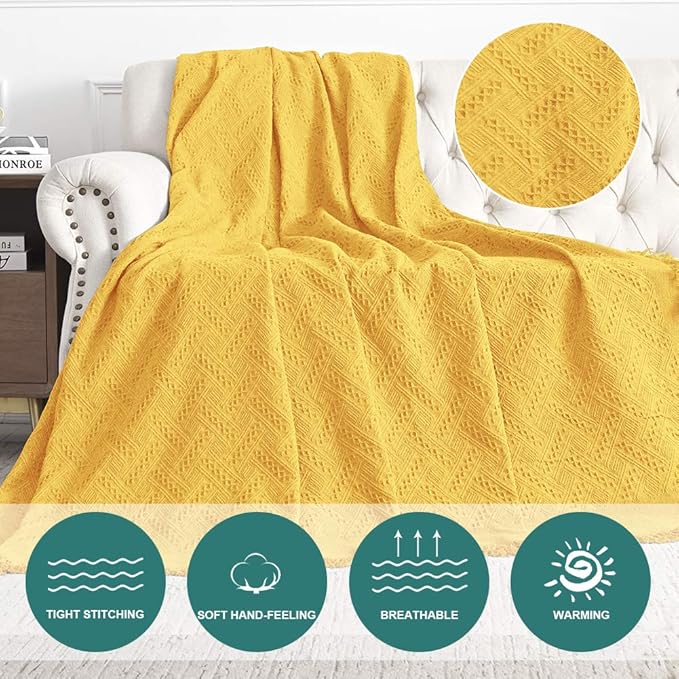 MYSKY HOME Sofa Covers for 3 Cushion Couch Geometrical Couch Cover Living Room Sofa Throws Sofa Slipcovers for Pets, Kids (XX-Large, 91" x 134", Yellow)