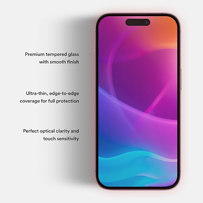 BodyGuardz Red Light Converter Screen Protector – Passive Red Light Therapy for Face - Promotes Better Sleep Healthier Skin Reduced Eye Strain – 9H Tempered Glass Easy Install (Galaxy S26)