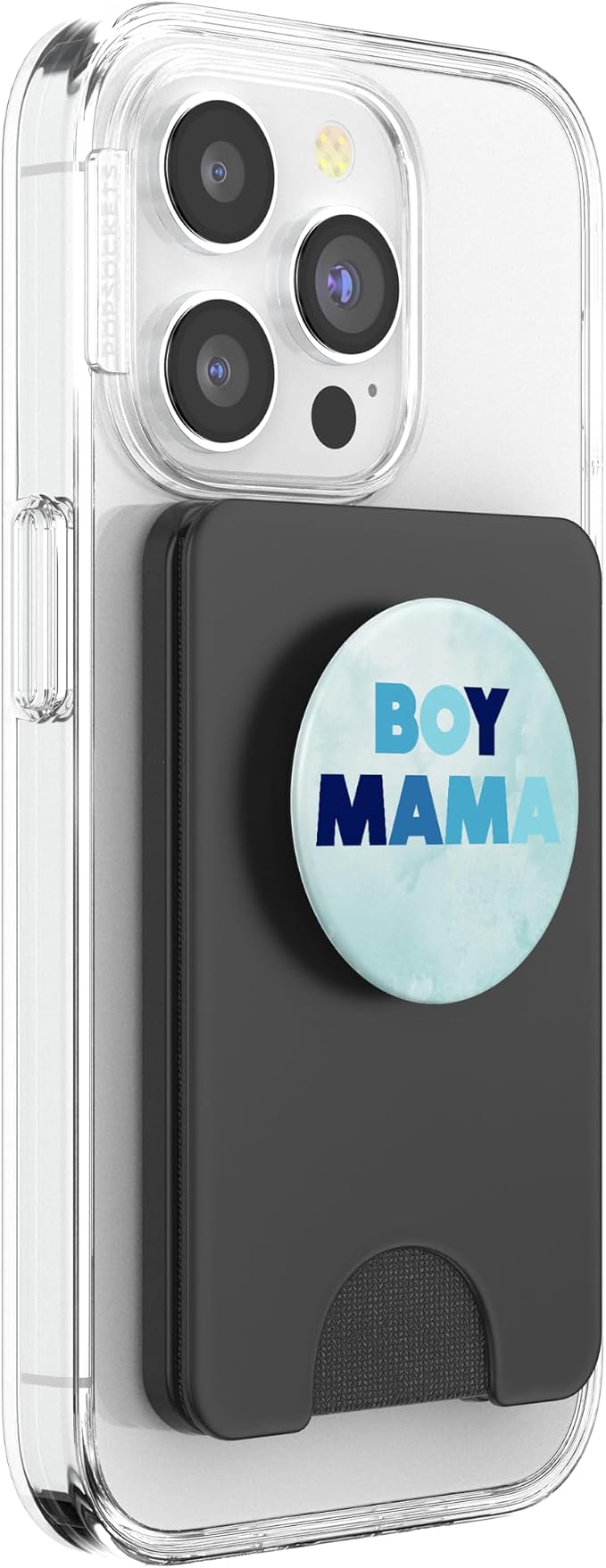 Trendy Boy Mama Blue Color Bluish Boy Mom Mother's Day PopSockets Adhesive PopGrip