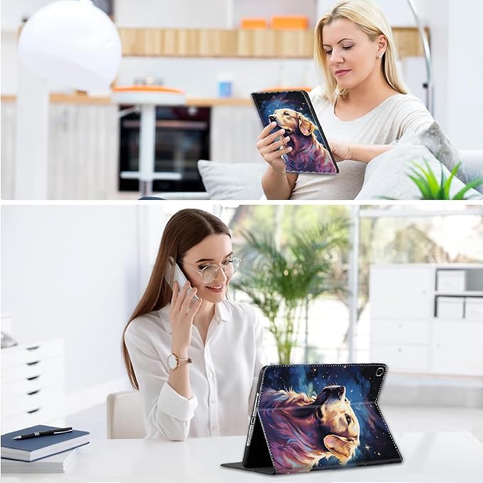 Case for iPad Pro 11 Inch 2022/2021/2020/2018 iPad Air 5th / 4th Gene 10.9 Inch (2022/2020) - Slim Fit Standing Cover with Auto Sleep/Wake，Astronaut Guitar
