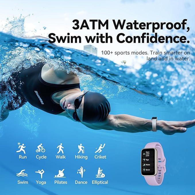 Enfit Fitness Trackers,Smart Watch with 1.47"Color Screen,100+Sport Modes Fitness Watch with Heart Rate Sleep Monitor, Pedometer Step Counter Watch, 3TAM Waterproof Activity Trackers for Women Men,LP