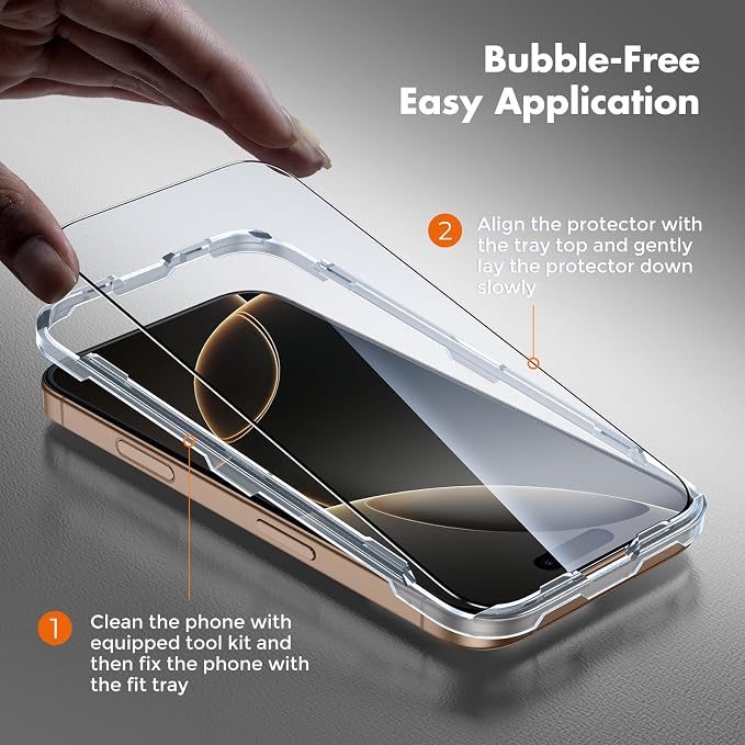 UNBREAKcable 3-Pack Screen Protector for iPhone 15 Double Shatterproof Tempered Glass [Easy Installation Frame] [99.99% HD Clear] [9H Hardness] [Full Coverage] [Case Friendly] for Apple 15 6.1 inch