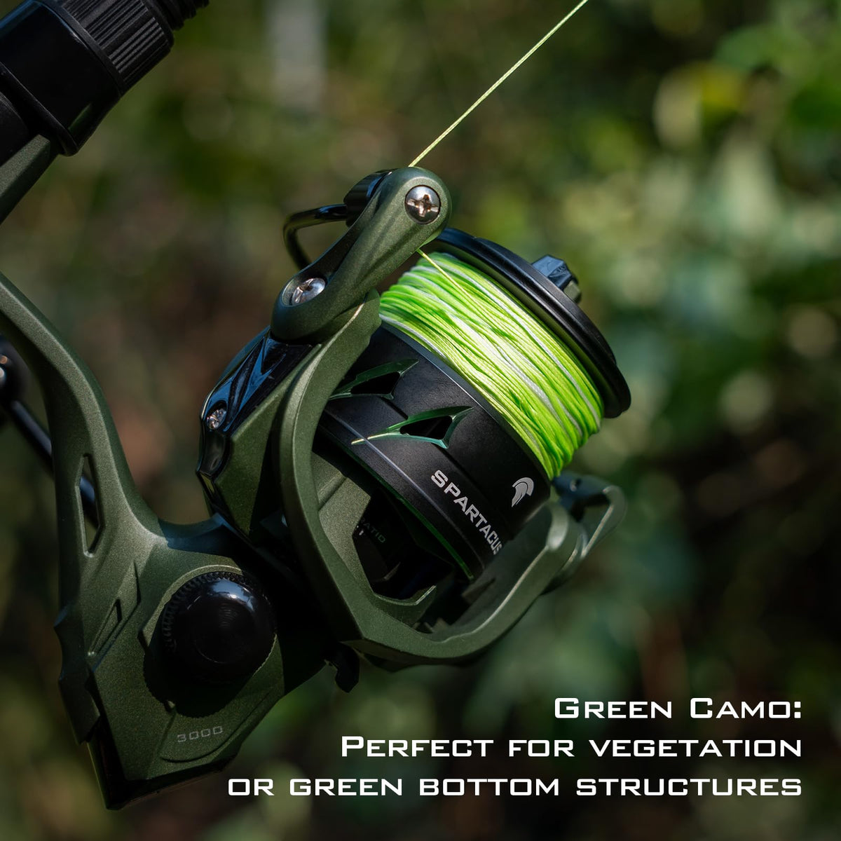 KastKing Superpower Braided Fishing Line, Grass Camo, 15 LB, 150 Yds