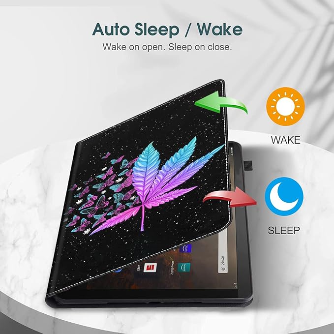 Case for All-New Amazon Fire HD 10 and 10 Plus Tablet (13th/11th Generation 2023/2021 Release) 10.1 - Slim Fit Standing Cover with Auto Sleep/Wake，Wolf