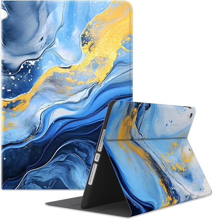 Case for iPad 9th/8th/7th Generation 2021/2020/2019 10.2 inch with Pencil Holder/Multi-Angle Stand Folio Auto Wake/Sleep Cover for iPad 9 8 7 Gen 10.2 (Notebook Black)