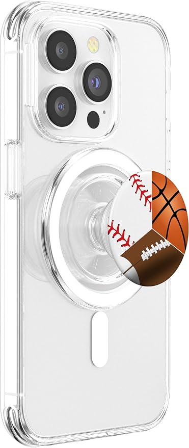 Split Football Baseball Basketball Sports Themed PopSockets PopGrip: Swappable Grip for Phones &amp Tablets