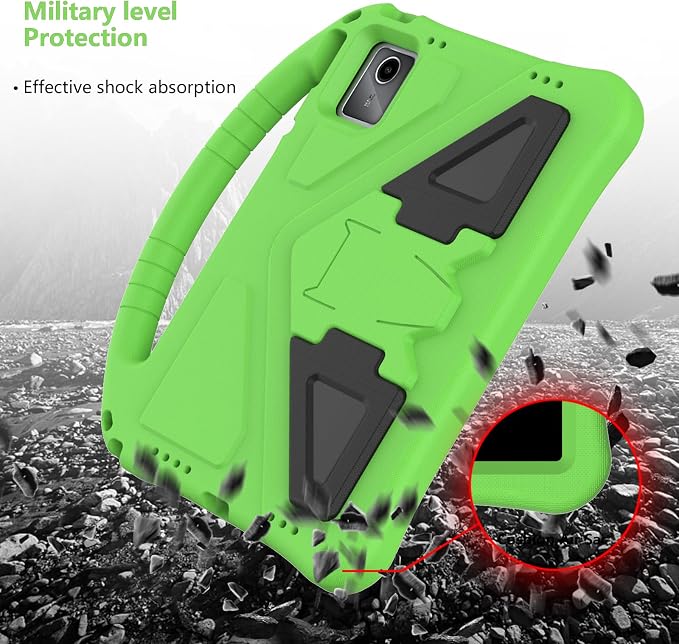 YRH for Moto Pad 2026 Case 11'' Kids EVA Shockproof Tablet Cover with Stand Handle Black