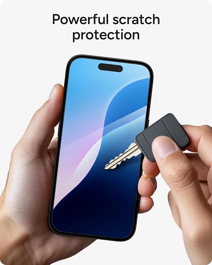 ZAGG Glass+ Screen Protector for iPhone 16 Plus / 15 Plus – 3X Stronger Tempered Glass with Reinforced Edges Scratch &amp Smudge Resistant InvisibleShield Easy Installation