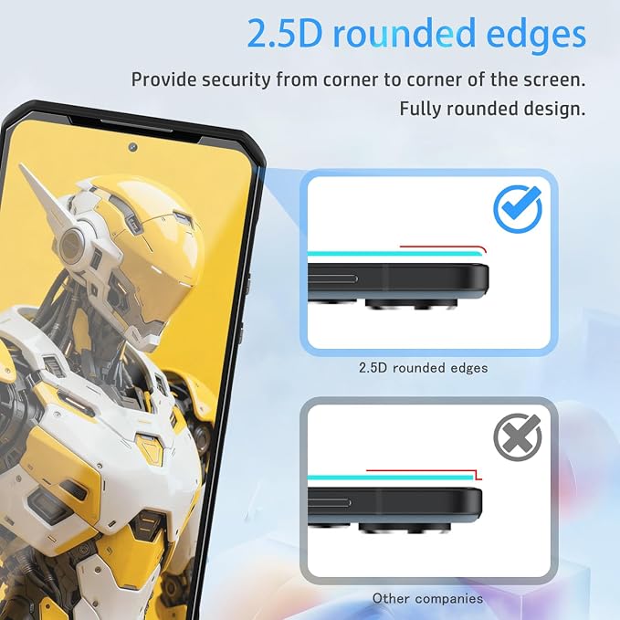 NOUKAJU [3pack] Screen Protector for Oukitel WP60 HD Tempered GlassScratch ResistantDurable and Drop-ProofTempered Glass Screen Protector for Oukitel WP60