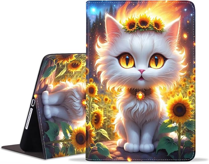 Case for iPad (A16) 11th Generation 11 Inch 2025 iPad 10th Generation 10.9 Inch 2022 Adjustable Stand Auto Wake/Sleep Smart Leather Case African American Black Girl