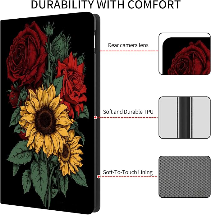 Case for 7 All-New Kindle Paperwhite (12th Generation 2024) and Kindle Colorsoft Signature Edition CoverSlim PU Leather Smart Cases with Auto Wake/Sleep-Black Cat Night Sky
