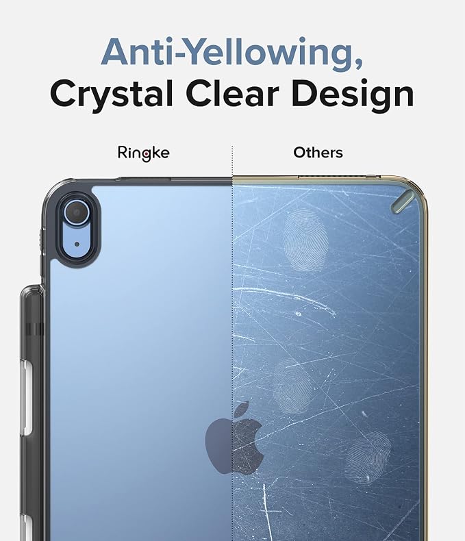 Ringke Fusion [No Wobbling] Compatible with iPad 11th Generation Case (A16 2025) and iPad 10th Generation Cover (2022) Transparent Shockproof Back with Pencil Holder - Clear