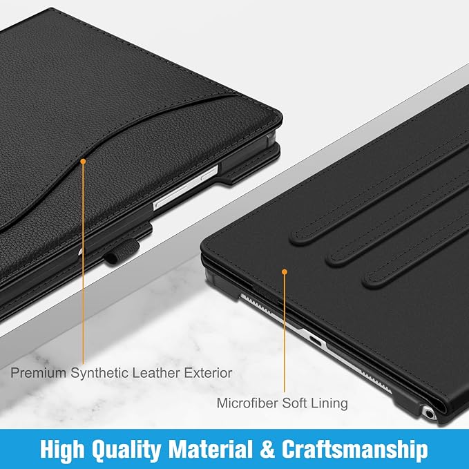 Fintie Multi-Angle Viewing Case for Samsung Galaxy Tab A8 10.5 Inch 2022 | Front Card Pocket Smart Stand Back Cover Auto Wake/Sleep Black