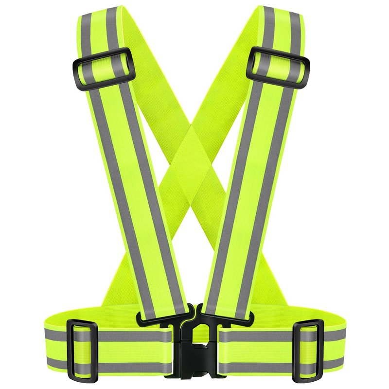 IDOU High Visibility Reflective Safety Vest | Lightweight,Adjustable & Elastic | Hi Vis Running Gear for Jogging,Walking,Cycling,Construction Workers,Motorcycle,Men,Women (1, YELLOW)
